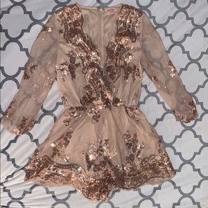 Rose gold romper